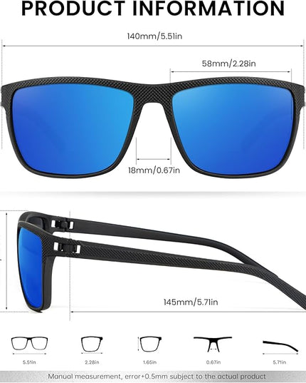 Sunglasses-Men Polarized Mens Sunglasses: Classic Women Sun Glasses UV Protection for Fishing Driving Golf