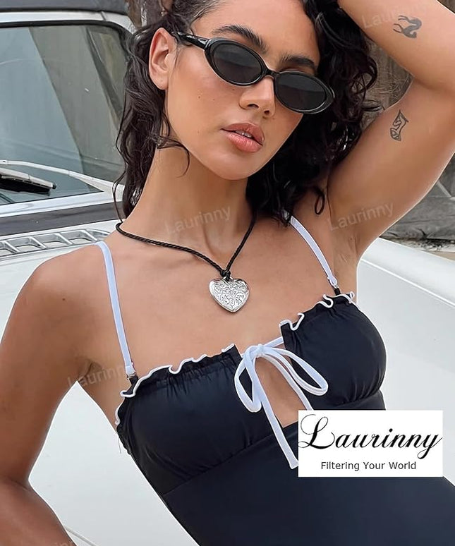 90s Sunglasses for Women Men Retro Small Oval Sunglasses