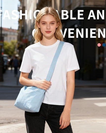 Women's blank large Size Canvas Crossbody Tote Handbags Shoulder Bag