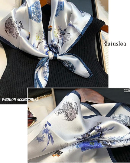 Neck Scarf For Womens Silky Head Scarves Hair Bandanas Square Scarf Fashion Accessories lightweight
