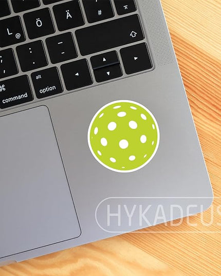 (3Pcs) Pickleball Stickers Waterproof Vinyl Pickleball Ball Decals for Water Bottle, Tumbler, Laptop, Phone Case, Scrapbooking, Team Players, Coach, 3" x 3"