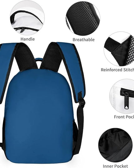 Fashion Classic Blue Backpack Lightweight Large Capacity Laptop Daybag for Travel Work