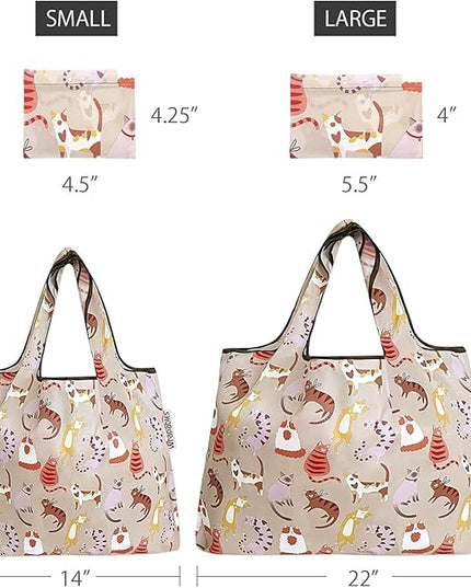 allydrew Large Foldable Tote Nylon Reusable Grocery Bags