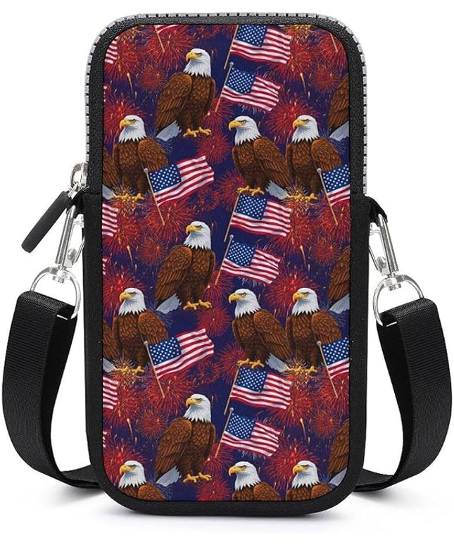 Unisex Small Crossbody Bags, Women Men Portable Adjustable Crossbody Phone Wallet Pouch