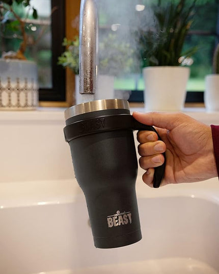 Beast 20 oz Tumbler Stainless Steel Vacuum Insulated Coffee Ice Cup Double Wall Travel Flask (Matte Black)