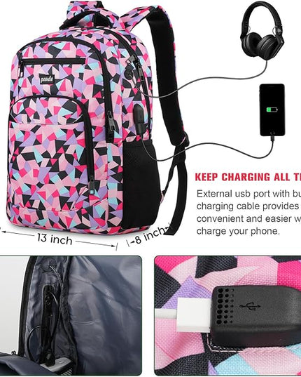 Paude Backpack for Teen Girls & Women - School & Travel Laptop Bookbag for City Trip & Office
