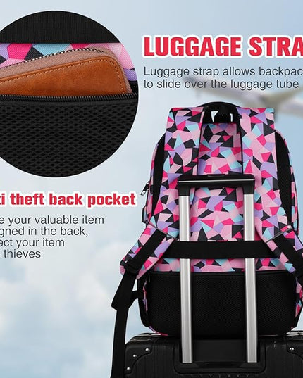 Paude Backpack for Teen Girls & Women - School & Travel Laptop Bookbag for City Trip & Office