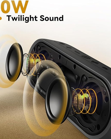 Tribit Portable Bluetooth Speaker XSound Plus 2, Wireless Speaker 30W with XBass, IPX7 Waterproof, 24-Hour Playtime, Stereo Sound, Built-in Mic, Bluetooth 5.3 for Party, Car, Travel