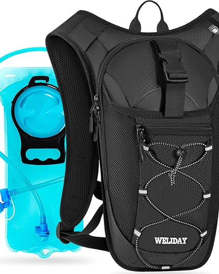 Hydration Backpack with Leak Proof Water Bladder, Lightweight Hydro Water Daypack for Rave, Cycling, Running, Hiking, Climbing