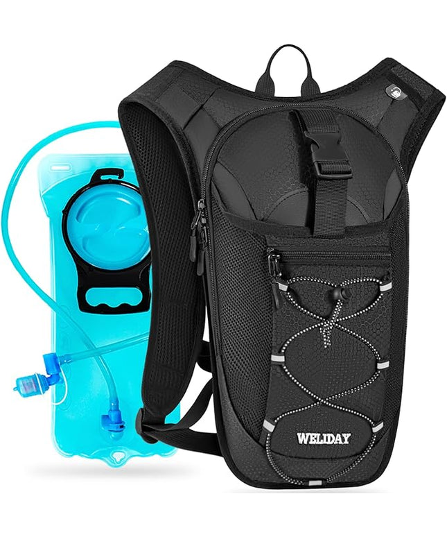 Hydration Backpack with Leak Proof Water Bladder, Lightweight Hydro Water Daypack for Rave, Cycling, Running, Hiking, Climbing