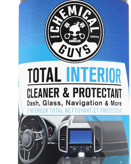 Chemical Guys Total Interior Cleaner & Protectant – Chemical Guys Interior Cleaner, Cleans & Protects Leather, Vinyl, Plastic, Rubber, Glass with a Streak-Free Finish — Cars, Trucks, SUVs, RVs, 32 oz