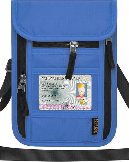 Neck Wallet for Travel,Passport Holder Neck Pouch for Men Women with Adjustable Neck Strap and RFID Blocking