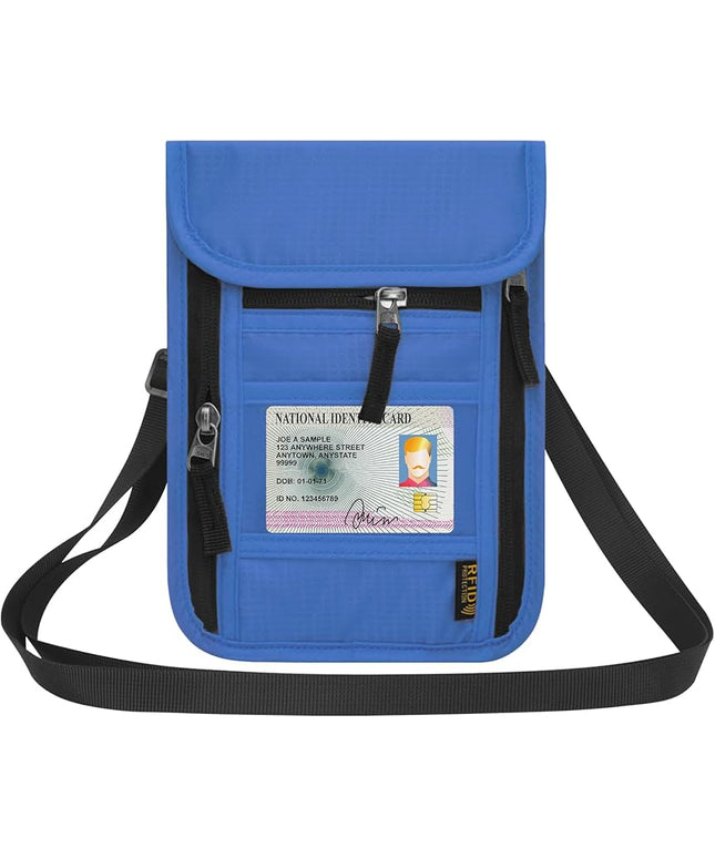 Neck Wallet for Travel,Passport Holder Neck Pouch for Men Women with Adjustable Neck Strap and RFID Blocking