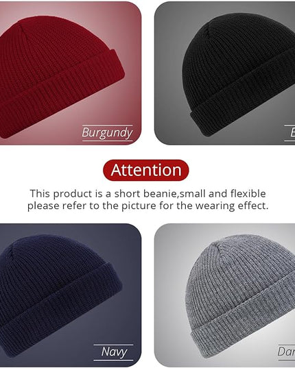 SATINIOR Trawler Beanie Watch Hat Roll-up Edge Skullcap Fisherman Beanie for Women Men