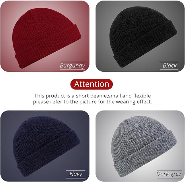 SATINIOR Trawler Beanie Watch Hat Roll-up Edge Skullcap Fisherman Beanie for Women Men