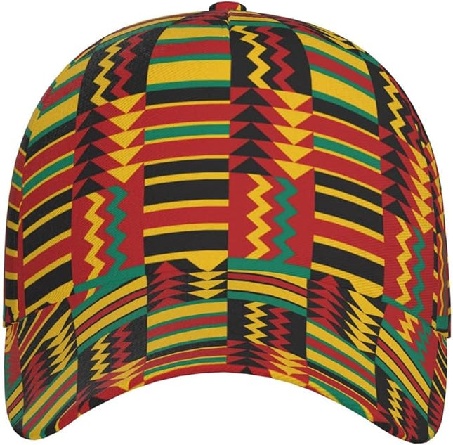 African Ethnic Tribal Style Baseball Cap for Men Women, Fashion Adjustable African Hat Casual Trucker Hats Sun Caps