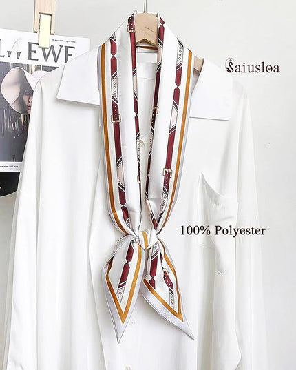 Purse Scarf For Handbags Head Scarves For Women's Hair Bags Scarfs Long Skinny Scarves Fashion Silky