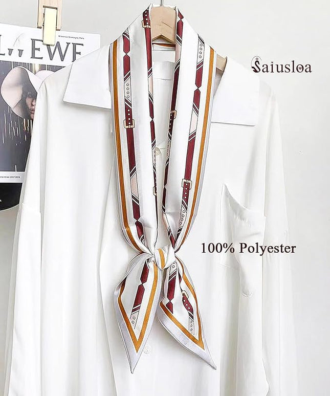 Purse Scarf For Handbags Head Scarves For Women's Hair Bags Scarfs Long Skinny Scarves Fashion Silky