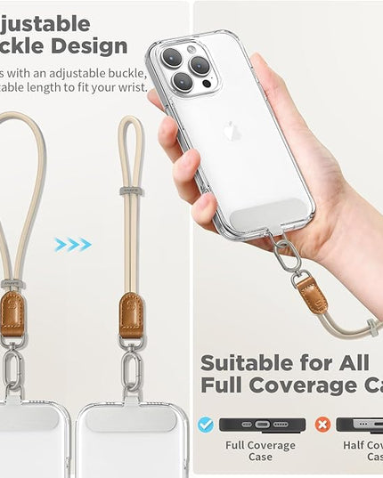 SURPHY Phone Wrist Strap, Keychain Wristlet, Phone Strap Charm with Tether Tab, Cellphone Lanyard Wrist, Key Chain for Women