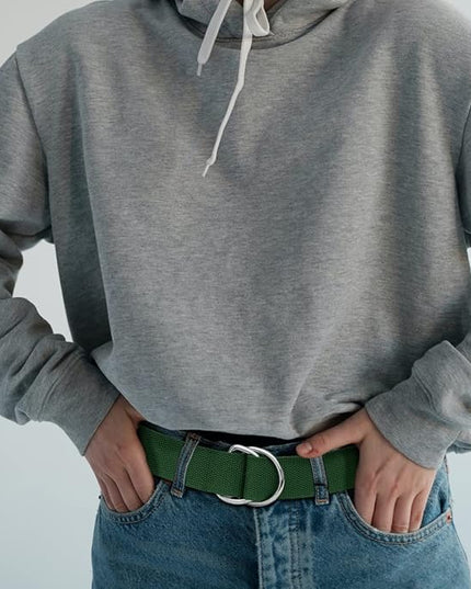 Falari Canvas Web Belt Metal Double D Ring Buckle for Men Women Casual Cloth Military Style Belt 1 1/2" Wide