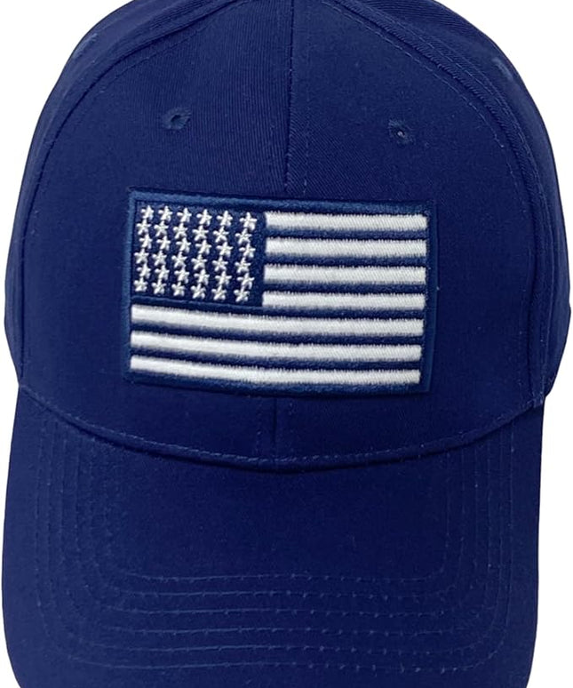 Roytrense Embroidered American Flag Unisex Baseball Cap (100% Cotton)