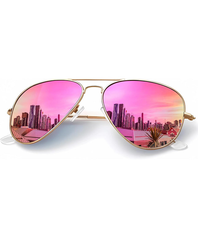 KALIYADI Classic Aviator Sunglasses for Men Women Driving Sun glasses Polarized Lens UV Blocking