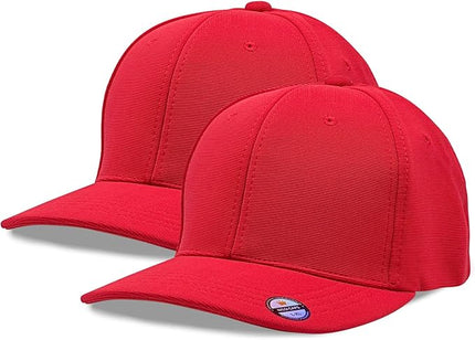 [2 Pack] Hybrid Stretch-Fitted Trucker Cap, Baseball Cap with Air Mesh