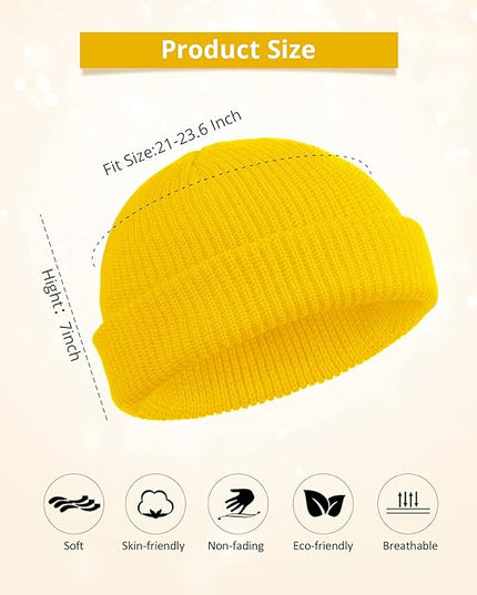 SATINIOR Trawler Beanie Watch Hat Roll-up Edge Skullcap Fisherman Beanie for Women Men