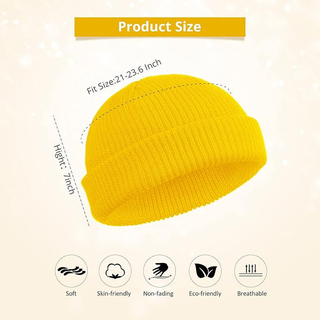 SATINIOR Trawler Beanie Watch Hat Roll-up Edge Skullcap Fisherman Beanie for Women Men