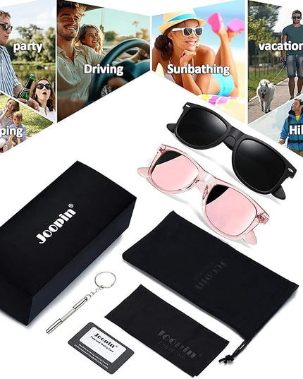 Joopin Square Sunglasses Polarized UV Protection Trendy Designer Sun Glasses Men Women