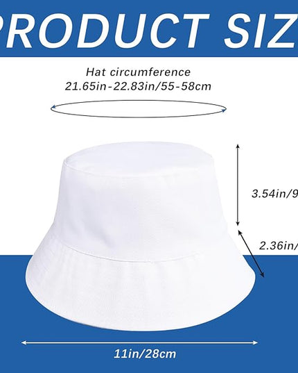 DASSNANE Sublimated Bucket Hats Bulk Solid Color DIY Blank Hat Bucket Hats for Men, Women and Adults