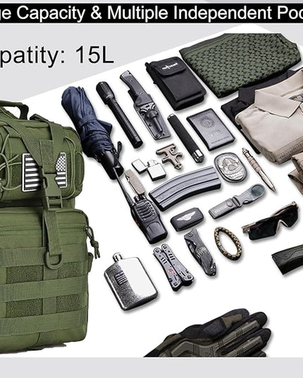 HAOMUK Tactical Sling Bag Pack Military Rover Shoulder Sling Backpack EDC Molle Assault Range Bag