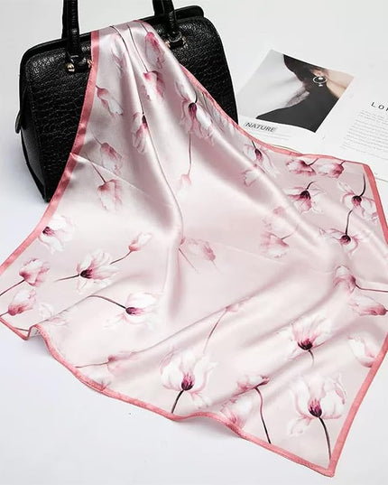 Head Bandanas Scarf for Women Silk Satin Hair Scarf Lightweight Vintage Fashion Square Neck Scarves Gift