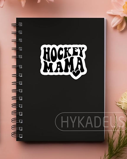 (3PCS) Hockey Mama Stickers – Hockey Mom Waterproof Vinyl Decals for Laptop, Tumbler, Phone, Water Bottle – Hockey Gift for Mom, Mama, Mother – Size 3" x 2.2"
