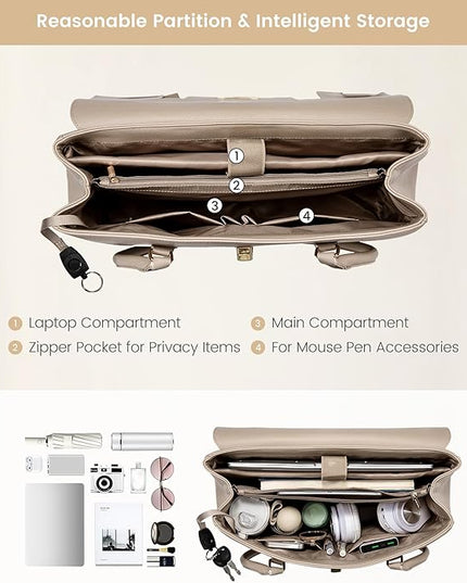 LOVEVOOK Laptop Bag for Women Work Tote Messenger Bag Waterproof Business Office Professional Handbag Shoulder Bag