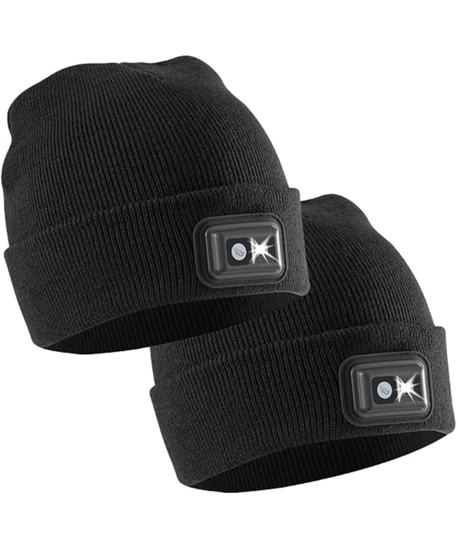POWERCAP LED Hat Light 150 Lumens Rechargeable Fleece Beanie with Bright Built-in Headlamp Waterproof LED Warm One Size Cap