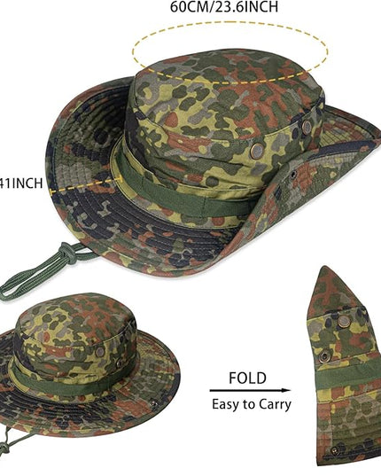 Sun Hats for Men Women Boonie Hat UPF 50+ Bucket Hat Wide Brim UV Protection Fishing Hiking Safari Outdoor Hats