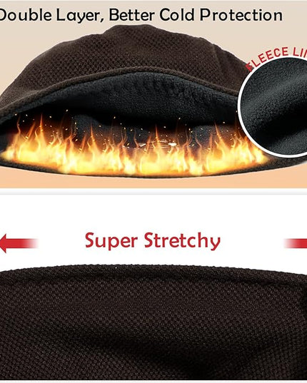 Lvaiz Mens Winter Beanie Hat Warm Fleece Lined Skull Cap for Men Reversible Women Windproof Watch Hat Knit Warm Unisex Beanie