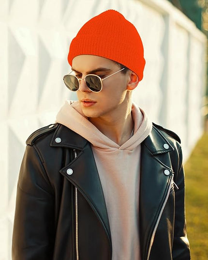 SATINIOR Trawler Beanie Watch Hat Roll-up Edge Skullcap Fisherman Beanie for Women Men