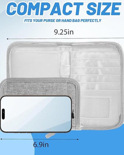 Passport Holder for Travel Essentials, RFID Blocking Protector Passport Wallets, Passport Document Organizer Case for Travel Must Have, Passport Book for Women, Couple, Family Cards, Tickets, ID, Cash