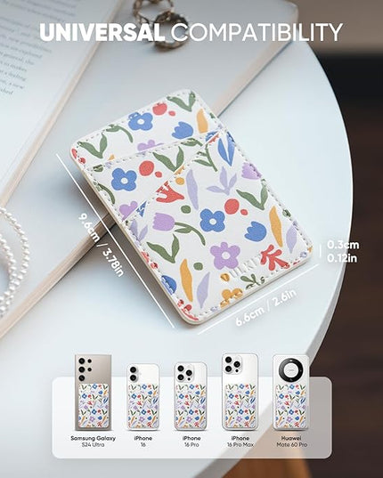 VULKIT Phone Card Holder Wallet Leather Adhesive Pocket RFID Blocking Credit Card Sleeves Stick Back of Phone Smartphones