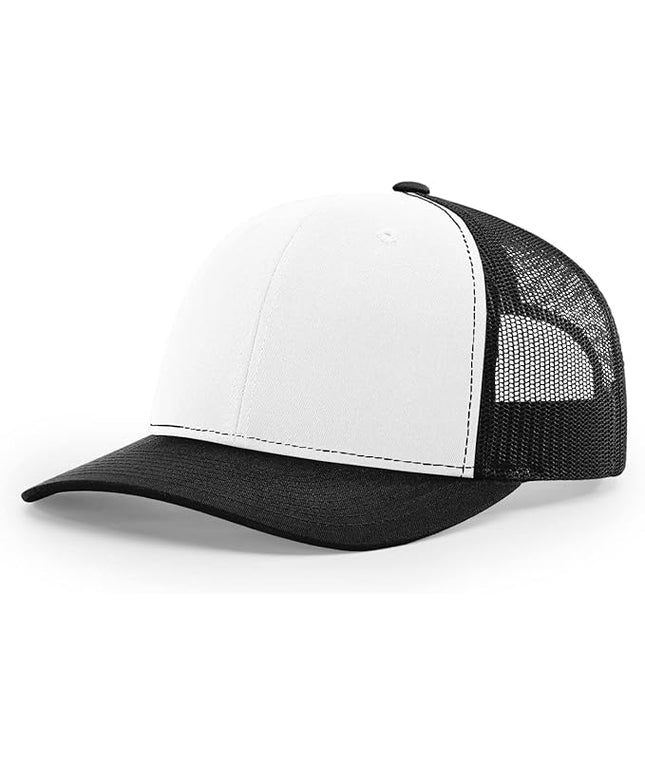 Richardson 112 Trucker Hat - Premium Adjustable Snapback Hat - Structured Six Panel Richardson Blank Caps