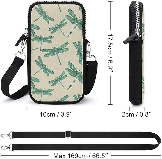 Unisex Small Crossbody Bags, Women Men Portable Adjustable Crossbody Phone Wallet Pouch