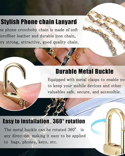 2Pcs Phone Crossbody Lanyard and Wrist Strap, Universal Cell Phone Lanyard Strap with 2Tether Tab