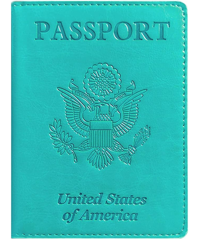 Sizobi Leather Passport Holder - Covers Case With Card Slot, Luggage Tag, International Travel Essentials for Women & Men, Cruise Ship Must-Haves, Travel Gifts