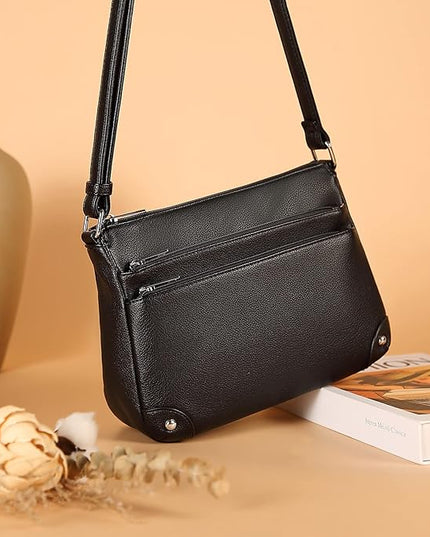 WESTBRONCO Crossbody Bags for Women, Medium Size Shoulder Handbags, Satchel Purse with Multi Zipper Pocket
