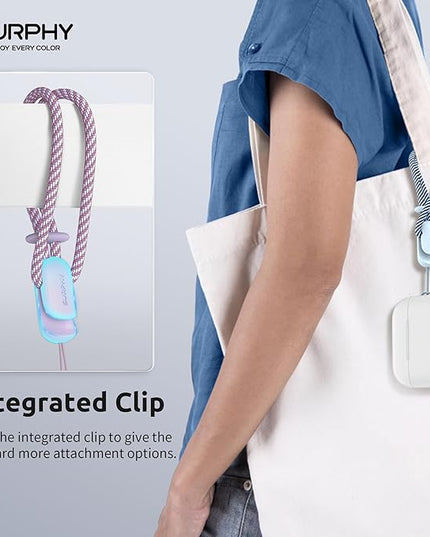 SURPHY 2 Pack Phone Lanyard for Cellphone Case, Phone Wrist Strap for Case, Cellphone Strap with 2-Color Braided, Charm Wrist Lanyard for Women, Cellphone Wrist Lanyard for Women, Lilac & Cloud Blue