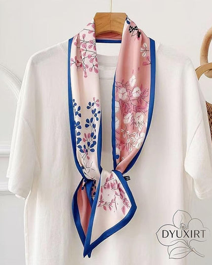 Head Scarf Purse Handle Neck Satin Hair Scarfs For Bag Lightweight Silky Long Thin Women's Fashion Scarves 59 * 5.9”