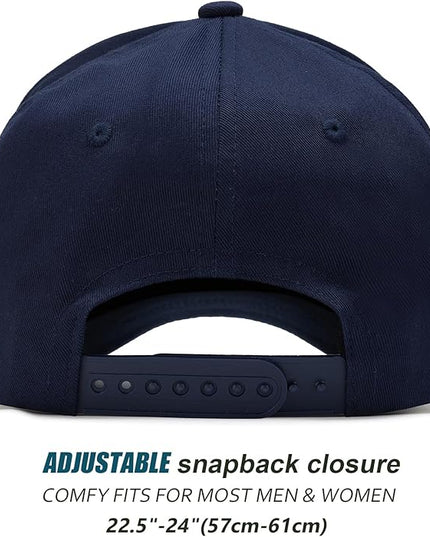 MEINICY Vintage Trendy Trucker Hat, Structured 5-Panel Snapback Hat, Adjustable Cotton Solid or 2-Tone Baseball Cap Men Women