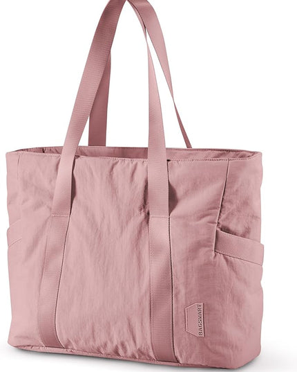 BAGSMART Tote Bag for Women, Tote Bag with Zipper Work Tote with Compartments Nurse Shoulder Hanbag for Travel, Gym